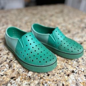 Green native water shoes